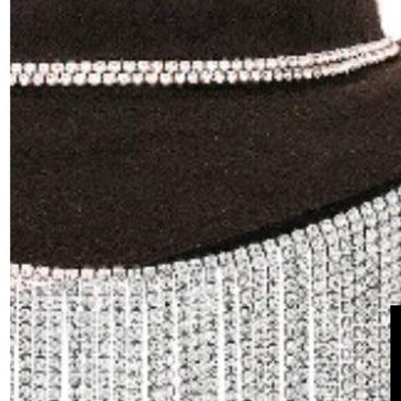 8 OTHER REASONS STAR‎ COWBOY HAT BLACK OS NWOT IN PACKAGE main image 5